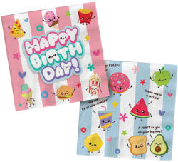  Happy Birthday Kawaii Szülinapi Parti Szalvéta - 33 cm, 20 db-os