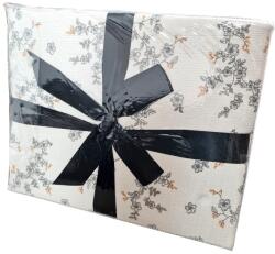 Dormy Lenjerie cu elastic 180x200 Creponata Flowers V16 6 Piese (Finet) (CREP-80492)