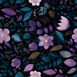 Takoy Elasztikus csipke 15 cm lila virágok Relax