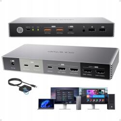  Pulttop Dokkoló Állomás 4K Dual-display Switch Kvm Switch Két Monitor (6917385855795)