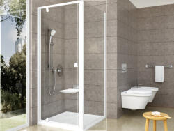 RAVAK Pivot PPS-80 fix oldalfal fehér+transparent (90G40100Z1) - csempekert