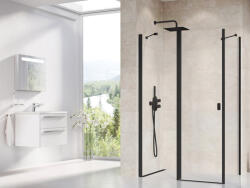 RAVAK Chrome CPS-80 fix oldalfal fekete+transparent (9QV40300Z1)