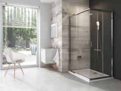 RAVAK Blix BLRV2K-90 zuhanykabin krómhatású+transparent (1 oldal) (1XV70C00Z1) - csempekert