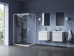RAVAK Blix II NBLRV2K 80 zuhanykabin matt fehér+transparent (1XM40E00Z1) - csempekert