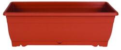 Elif Plastic Virágláda alátéttel - 7L (30 × 18 × 15, 5 cm) Szín: Terrakotta