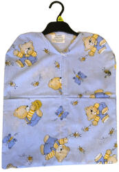  Vállfára húzható oviszsák - Világoskék mézes mackó mintával