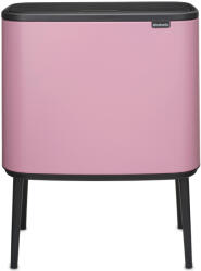 Brabantia Bo Touch Bin nyomófedeles szelektív kuka, 11+23L, acél, rózsaszín-lila