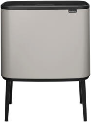 Brabantia Bo Touch Bin nyomófedeles szelektív kuka, 11+23L, acél, hamvasszürke