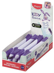 Maped Írástanuló rollertoll, 0, 7 mm, radírozható, MAPED "KIDY Learn MAGIC", nyuszi, lila, 12 db