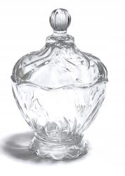  Cukortartó üveg kristály vastag elegáns üveg (KO73)