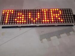  4x összefűzött 8×8 mátrix LED (MAX7219/MAX7221) [piros] (T19473)