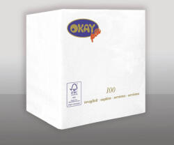 Okay Koktélszalvéta 25x25 cm 100 lap/csomag - fehér