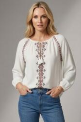 RohBoutique Bluza gen ie cu broderie delicat, Crem, Roh BR2957
