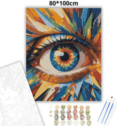  Karcos pillantás - számfestő készlet - 80×100 cm (Keret nélkül)