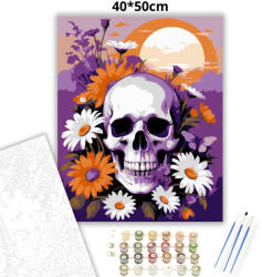  Margaréta koszorús koponya - számfestő készlet