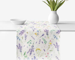 Goldea valencia dekoratív asztali futó - levendulás kert 35x180 cm
