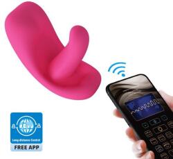 Pretty Love Stimulator Hazelynn Control Bluetooth, Aplicatie Mobila, Silicon, USB Magnetic, Roz Vibrator