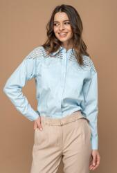 Hermosa Camasa uni oversize din bumbac CEZARA Hermosa, bleu