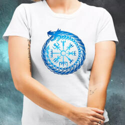 Magnolion Jormungandr Vegvisir rúna női póló (28221-N)
