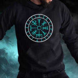 Magnolion Vegvísir türkiz férfi pulóver (28231-P)