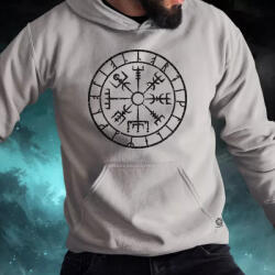 Magnolion Vegvísir fekete férfi pulóver (28230-P)