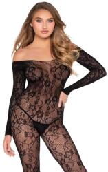  Дантелено боди тип мрежа, чувствено и стилно - Bodystocking Black S/M/L (D-245346)