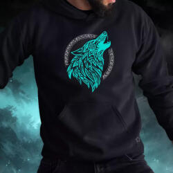 Magnolion Rúna Fenrir türkiz férfi pulóver (28225-P)