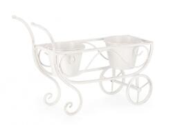 Bizzotto Suport flori otel alb patinat Emily 48x19x31 cm (0741467deco)