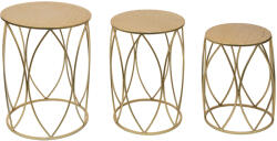 Clayre & Eef Set 3 suporturi flori metal auriu 41x55, 38x51, 35x47 cm (6Y4860deco)