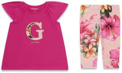 Guess Цикламена тениска с G за мини момиче с клин цветя Guess