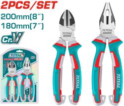 TOTAL Set clesti TOTAL - patent 8" si cleste taietor 7", otel Cr-V, maner TPR (THT2K0206) Cleste