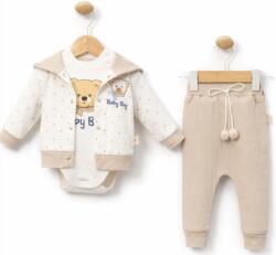 Max 3 részes babaszett - Maci, bézs Méret: 68 (4-6hó)