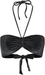 KARL LAGERFELD Bikini Top Signature Lurex Halter Bandeau B1W46014 919 black lurex (B1W46014 919 black lurex) Costum de baie dama