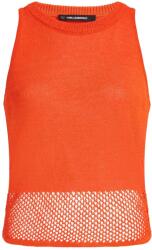 Karl Lagerfeld Top Crochet Knit B2W18007 518 tangerine tango