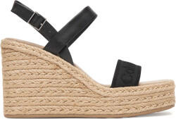 Calvin Klein Platforme Wedge Espad 70 Webbing Lth HW0HW02901 BEH ck black
