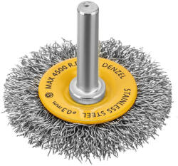 Denzel 50 mm drótkorong fúróba, lapos, INOX préselt, kreppelt acél huzal (7446237)