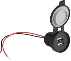 LTC Priza auto /moto /barca IP67 2x USB 5V /2.4A 42x42x44mm LTC LXG531 (LXG531)