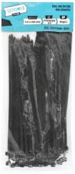 Detoolz Set 100 bride din plastic Detoolz 4.8x200 mm, negre, protectie UV (DZ-CC7108-G01)
