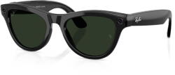 Ray-Ban Ochelari Smart Ray-Ban META Skyler Gen 2 RW4014 601/1M, marime 52-20, Wi-Fi 6, Bluetooth, Aparat foto cu filmare, Asistent vocal, 32GB Flash, Lentile cu Tranzitie Transparent/Verde, Negru (RW4014 601/