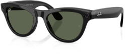 Ray-Ban Ochelari Smart Ray-Ban META Skyler Gen 2 RW4014 601/71, marime 52-20, Wi-Fi 6, Bluetooth, Aparat foto cu filmare, Asistent vocal, 32GB Flash, Lentile G15 Verzi, Negru (RW4014 601/71 52-20)