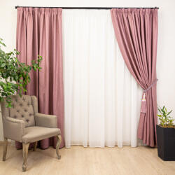 Hiko Set 2 draperii opace, Hiko Deluxe Blackout 100%, roz, cu rejansa Premium creion de 6, 5cm (100001759)