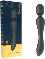 Sweet Play A8 Wand & Vibrator masszírozós és G-pont vibrátor (fekete)