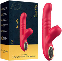 Sweet Play A2 G Spot Vibrator with Thrusting - 2in1 lökő és csiklóizgató vibrátor (pink)