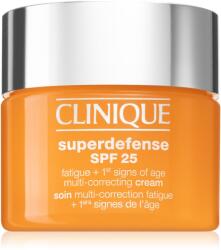 Clinique Superdefense SPF 25 Fatigue + 1st Signs Of Age Multi-Correcting Cream krém az öregedés első jelei ellen kombinált és zsíros bőrre SPF 25 50 ml