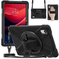 Gigapack Defender műanyag telefonvédő ütésállóság kitámasztó 360° kézpánt vállpánt Lenovo Idea Tab fekete GP-179097 (GP-179097)