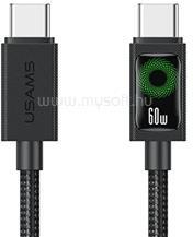 USAMS U92 adatkábel Type-C - Type-C, 120cm, FEKETE (SJ773USB01) (SJ773USB01)