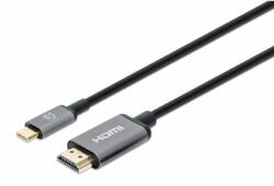 Manhattan USB-C HDMI Átalakító Fekete 2m 153607 (153607)