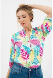 BUDMIL 3/4-es ujjú blúz Női XL fehér-színes (5996408903607)