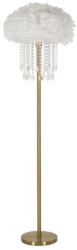  Diamond állólámpa tollal és kristályokkal fehér/arany ø 40x165 cm