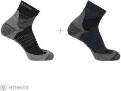 Salomon X ULTRA ACCESS QUARTER zokni, 2 csomagos, antracit/fekete (42-44)